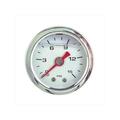 Big End Performance 0-15 PSI liquid Press Gauge, White BEP15030